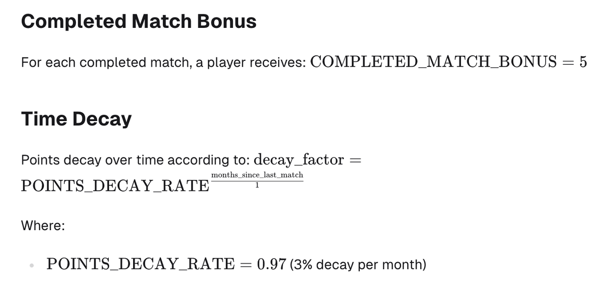 Match Completion and Decay Factors